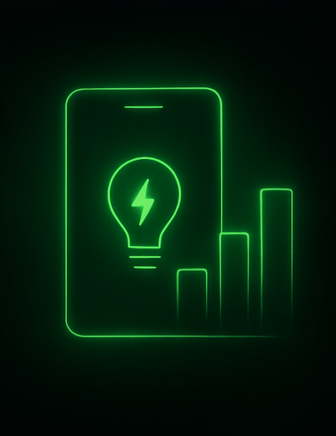 Strom und Gas Tarife vergleichen – Smartphone mit Energiespar-Grafik